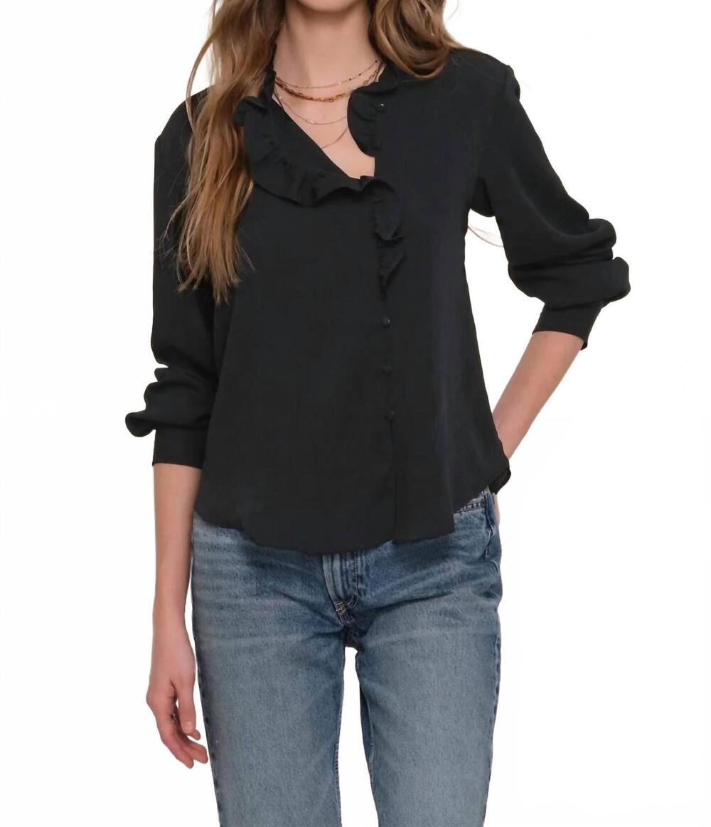 NEW HEARTLOOM taylor button down blouse in black
